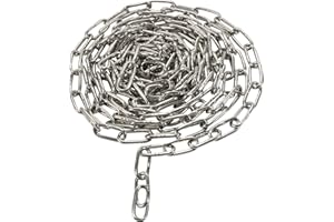 Adyoney 5/64inch(2mm) 4.4yd (4m) 304 Stainless Steel Chain Suspension Chain for Home Outdoor Camping, Hanging Billboard, Door Number, Lamp