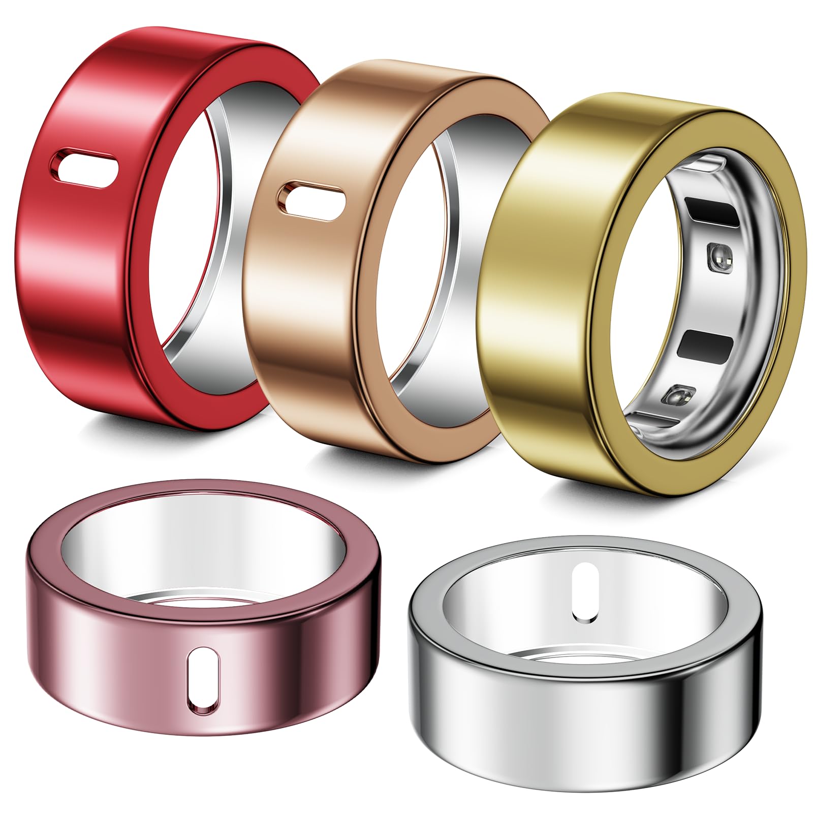 Photo 1 of Hexasider 5 Pack Ring Cover Compatible with Oura Ring Gen 4/Oura Ring Gen 3 Horizon/Heritage, Abrasion-Resistant TPU Case for Oura Ring Protector Accessories for Oura Size 9