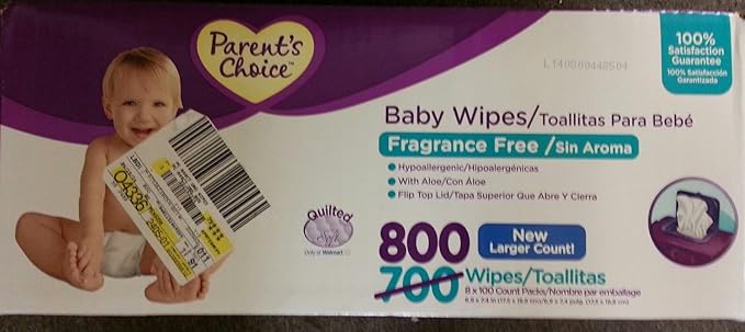 parents choice wipes 800
