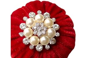 NAKPUNAR 2" Red Velvet Emery Sand Filled Abrasive Pin Cushion for Sewing - 3.5 oz Emery Powder - Handmade in USA (2", Red)