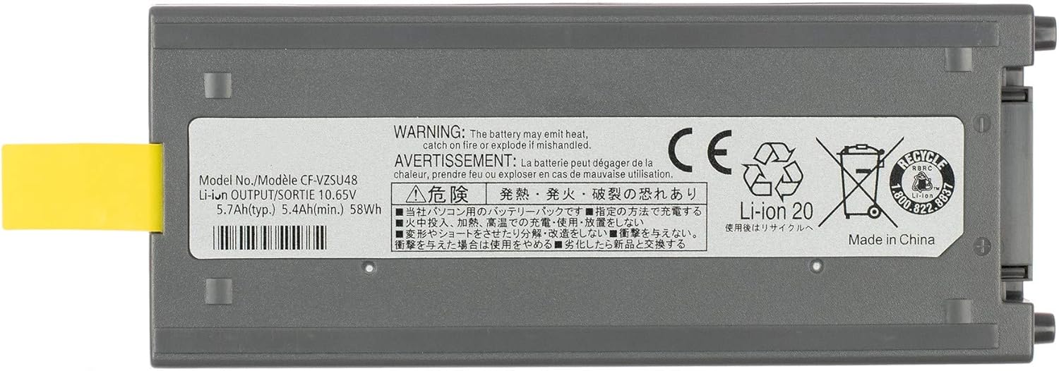ENHONGFENG CF-VZSU48U 10.65V 58Wh New Laptop Battery for Panasonic Toughbook CF19 CF-19 MK1 MK2 MK3 MK4 MK5 MK6 MK7 MK8 Series CF-VZSU28 CF-VZSU48 CF-VZSU48R CF-VZSU50 CF-VZSU58U