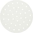 GoWISE USA GWA0005 Perforated Parchment Non-Stick Liners for Air Fryers, Steaming, Dumplings-100 Pcs, 7.5 Inches, White