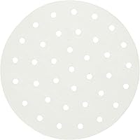GoWISE USA GWA0005 Perforated Parchment Non-Stick Liners for Air Fryers, Steaming, Dumplings-100 Pcs, 7.5 Inches, White