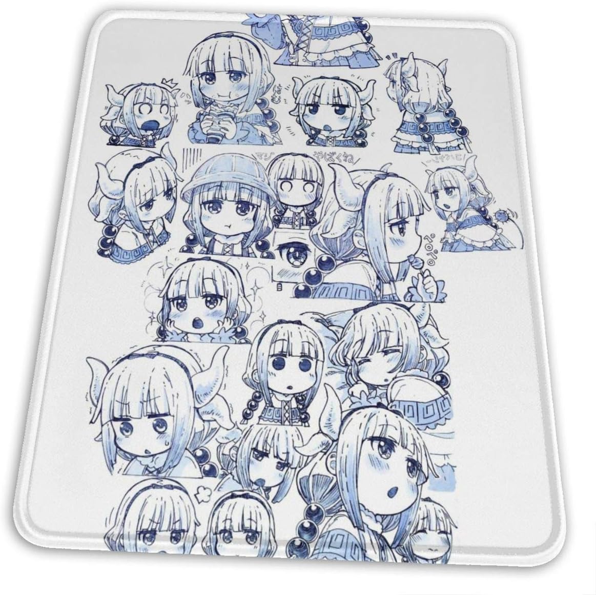 Amazon Com Maid Dragon Kanna Kamui Face Mouse Pad Gaming Mouse Pad Non Slip Neoprene Base With Stitched Edge Computer Pc Mousepad For Home Office Office Products