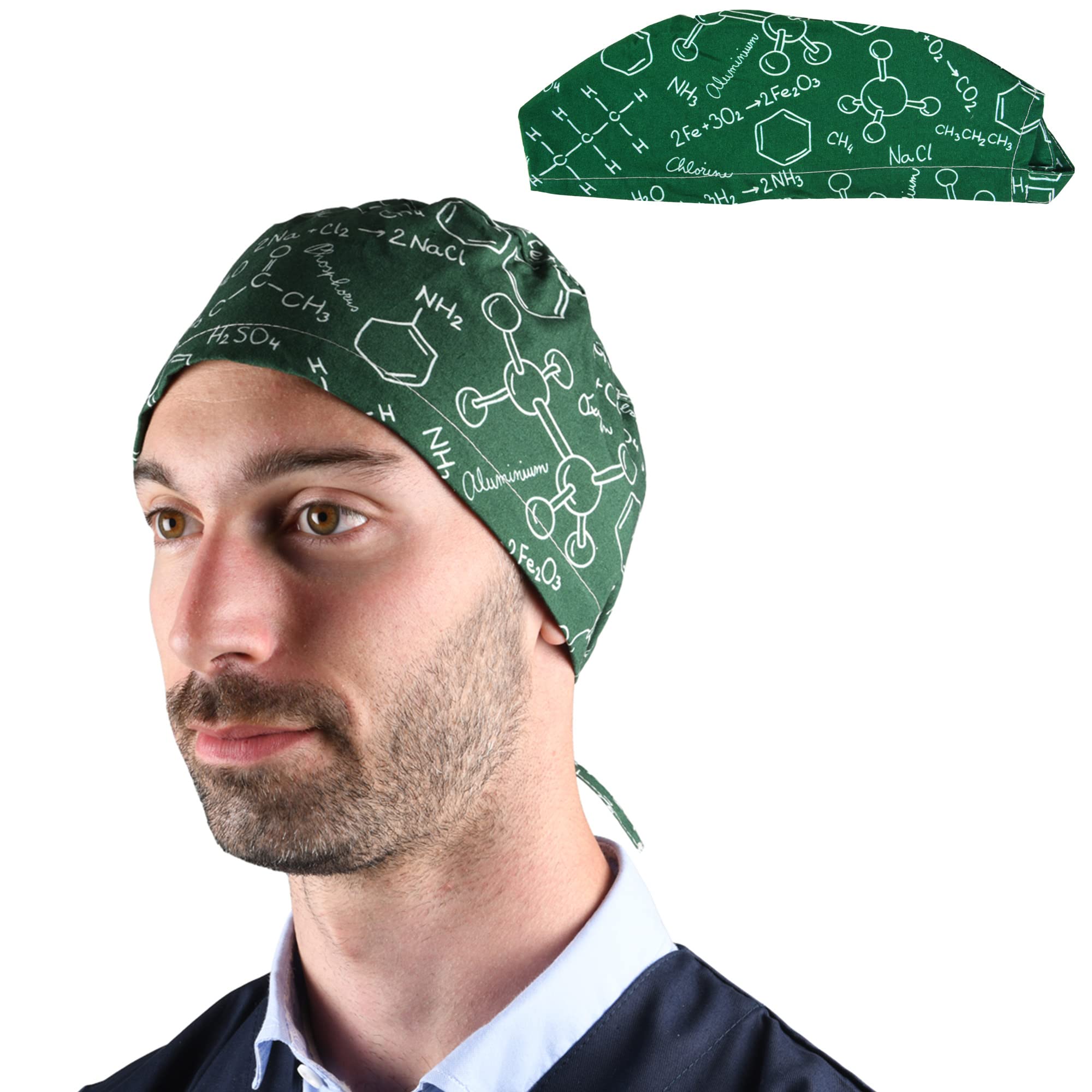 GIMA Hood various patterns surgical caps made from 100% high-quality pure poplin 40 cotton, absorbent, highly breathable, latex-free and autoclavable at 134 °C.