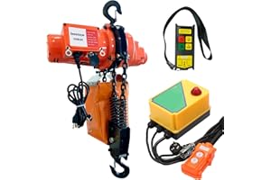 SENOTOYAR Electric Chain Hoist 2 in 1,2200 lbs Load Capacity,20 ft Lifting Height,120V Single Phase Overhead Crane with 328 ft Wireless & 15 ft Wired Remote Control, Ideal for Garage,Shop,and Home Use