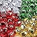 Unomor Jingle Bells for Crafts Small Christmas Bells with Gold, Silver, Red and Green Color 3/4Inch - 72 PCS
