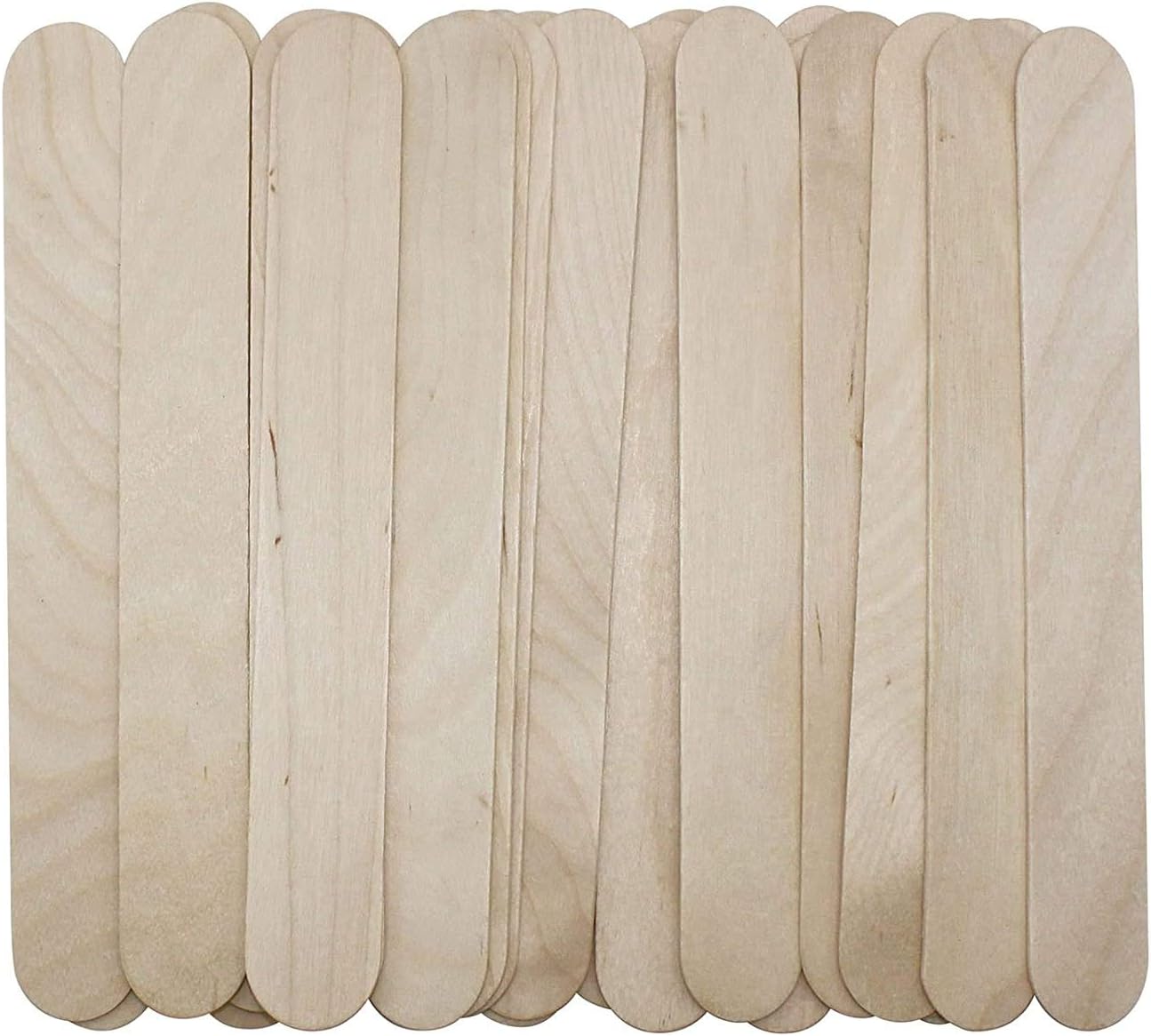 Natural Jumbo Wood Finish Craft Stick,Simply Art Wood Craft Sticks Wood Tongue Depressors Sticks,6 Inch (100 Pcs)