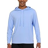 Champion Mens Sun Hoodie Long Sleeve, UPF 50 Sun Shirts for Men, Lightweight UV Protection Rash Guard, Fishing Swim Shirt