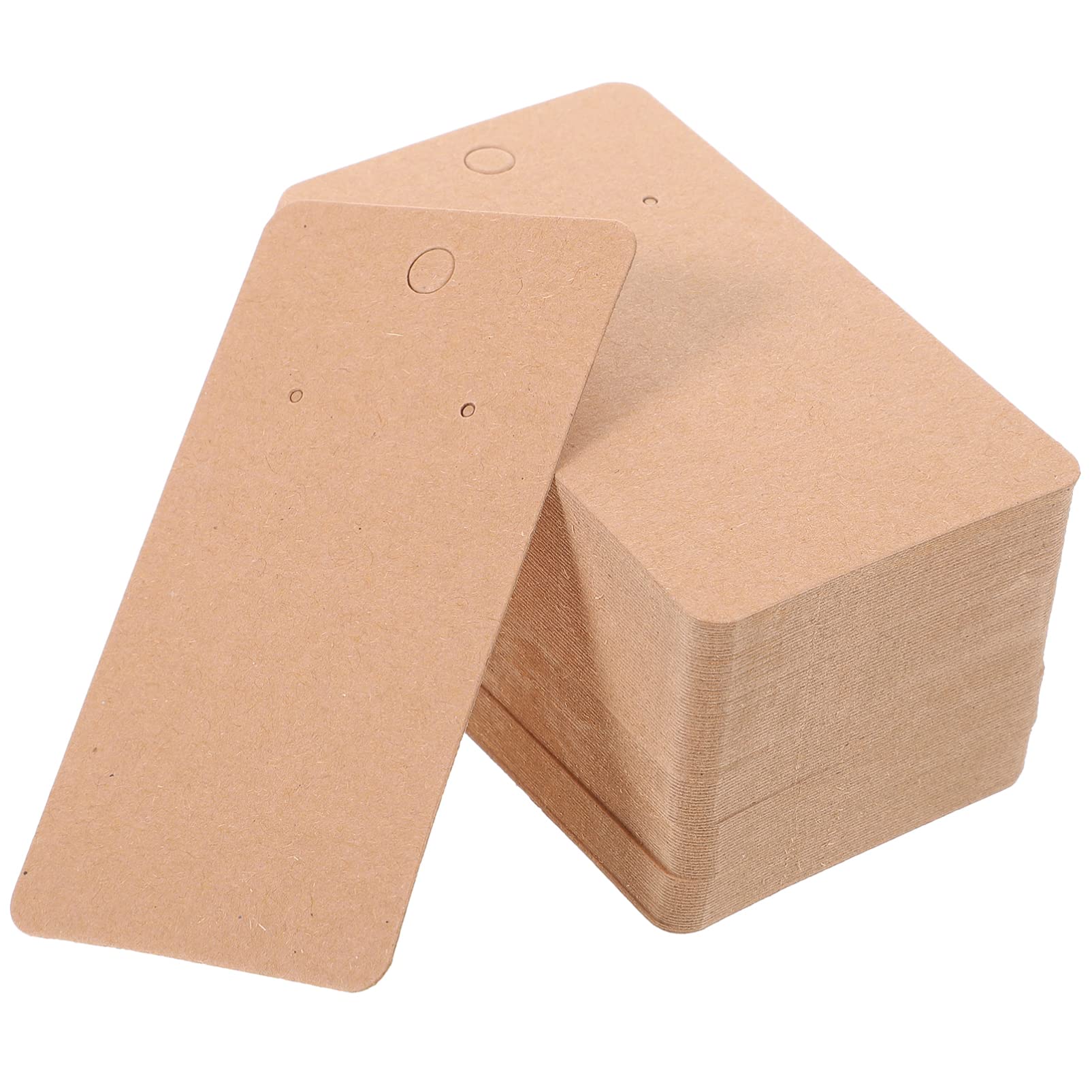 Milisten 400Pcs Kraft Paper Earring Cards Holder 3.54X1.97In Blank Display Cards for Ear Studs Jewelry Storage and Handmade Accessories Packaging
