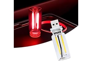 Ligrel Car USB Night Light Touch Dimmable - 1-Pack Retro LED Filament Lamp for Truck Interior, Bedroom & Camping | Glass Bottle Ambiance Lighting (Red)