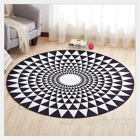 Yanie Geometria In Bianco E Nero Tappeto Moderno Soggiorno