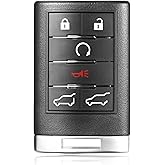 VOFONO 6 Buttons Key Fob Replacement Keyless Entry Remote Compatible with Cadillac Escalade ESV EXT 2007-2014 FCC ID: OUC6000066 850K-6000066