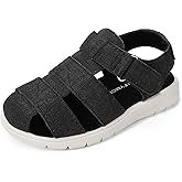 Luffymomo Boys Girls Sandals Closed Toe Lightweight Shoes Adjustable Beach Summer Sandal for Toddler Kids