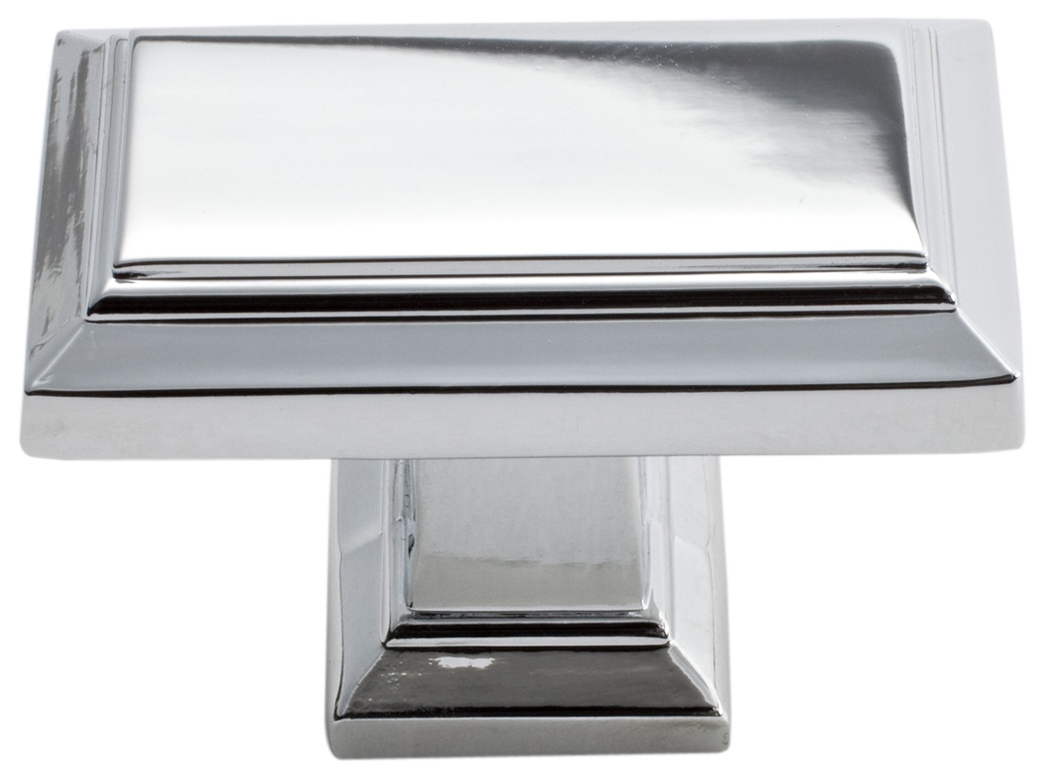 Atlas Homewares290-CH Sutton Place Collection 1.42-Inch Rectangle Knob, Polished Chrome