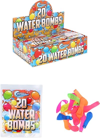 Henbrandt 100 Water Bombs 6 Assorted Colours 5 Packs of 20 Party Games