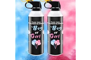 JALAROMA Gender Reveal Fire Extinguisher 2 Pack Boy or Girl Extinguishers for Baby Reveal - Gender Reveal Decorations Smoke with Power for Party - Blue Pink Smoke Color Powder for Reveal Party Ideas Color Run