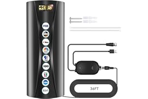 LALEI 920+ Miles Range Indoor TV Antenna, 2024 Digital Long Range TV Antenna for Local Channels, TV Antenna for Smart TV/Older TV-Support 8K 4K 1080P with 32ft Coaxial Cable & Signal Amplifier Booster