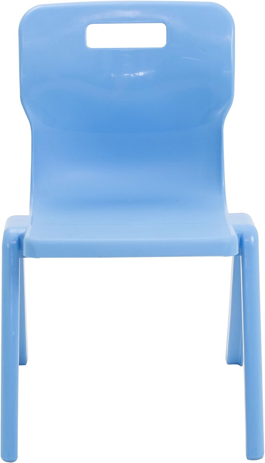 Titan One Piece Classroom Chair, Plastic, Sky Blue, Size 4, Ages 8-9 Years - Image 3