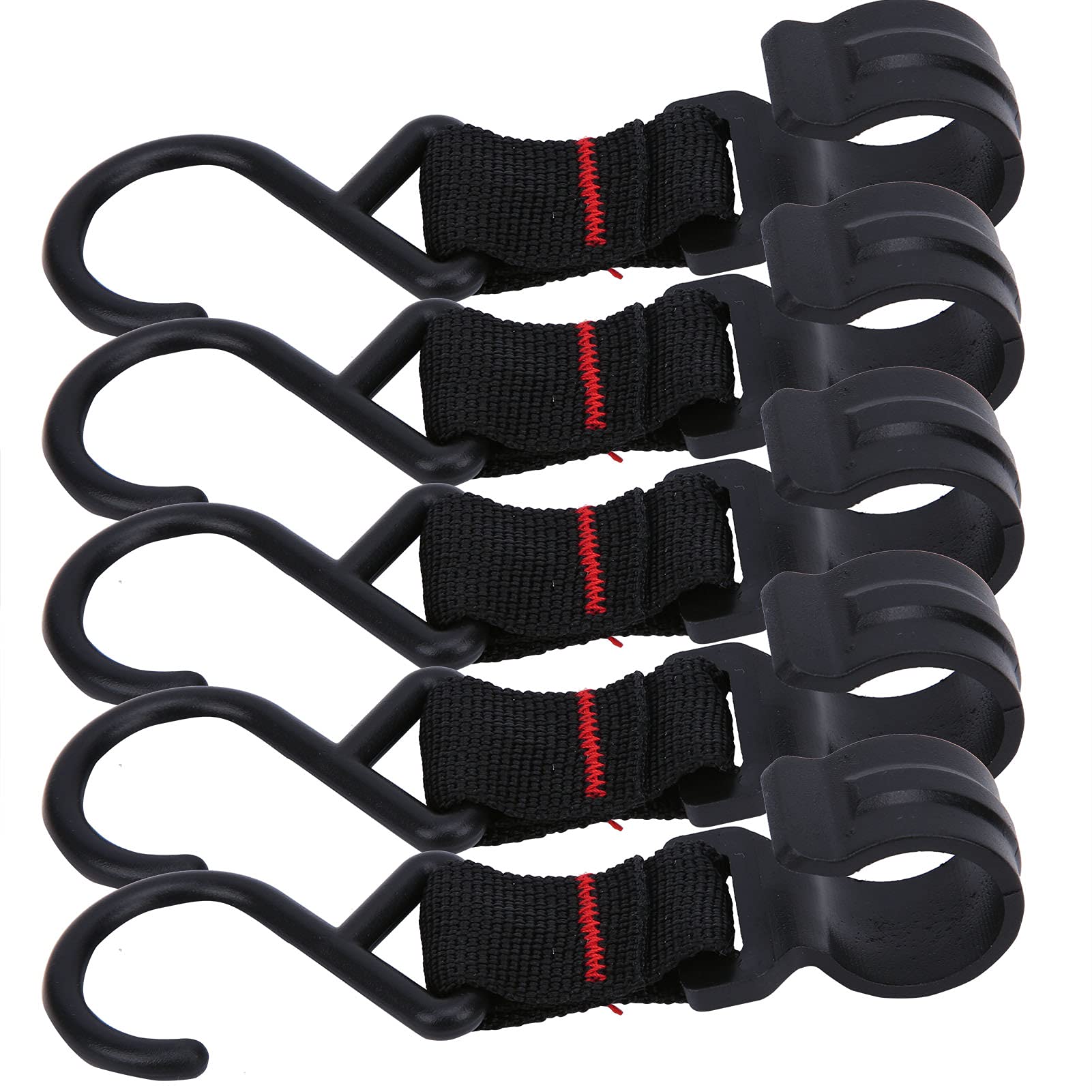 Alomejor 5Pcs Camping Hanging Hook Multi‑Functional Outdoor Hanging Hook Camping Strap Hanger for Light/Cookware/Clothes