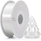 Bambu Lab PLA Silk+ Filament White 1kg Spool | Silk PLA+ Filament, Gloss Finish, Low Warp, 1kg Spool for AMS &amp; FDM 3D Printers