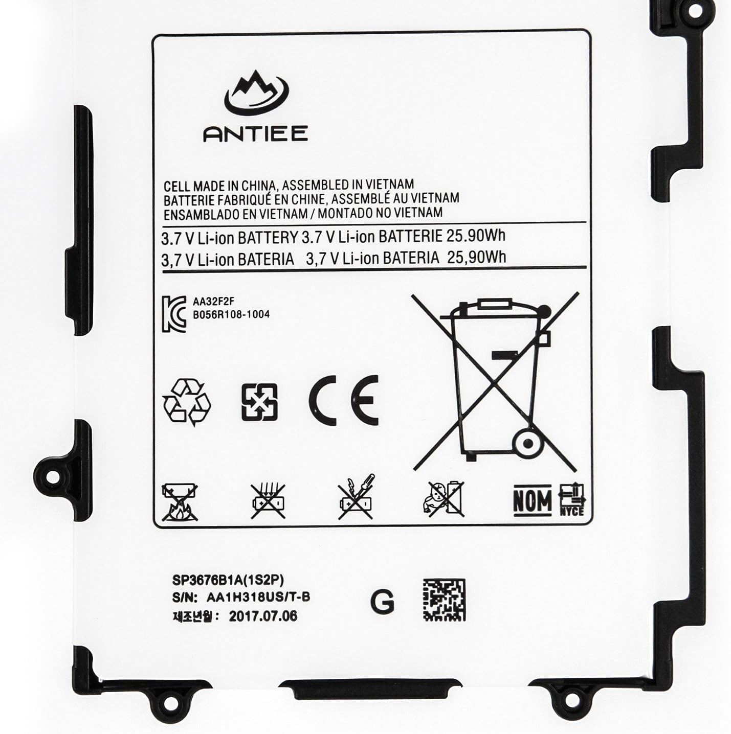 ANTIEE SP3676B1A(1S2P) Battery Replacement for Samsung Galaxy Tab 2 10.1 Series Tablet GT-P7510 GT-7511 GT-N8010 GT-P5100 GT-P5110 GT-N8000 GT-P5113 P7500 N8013 3.7V 7000mAh With Tools - Image 4