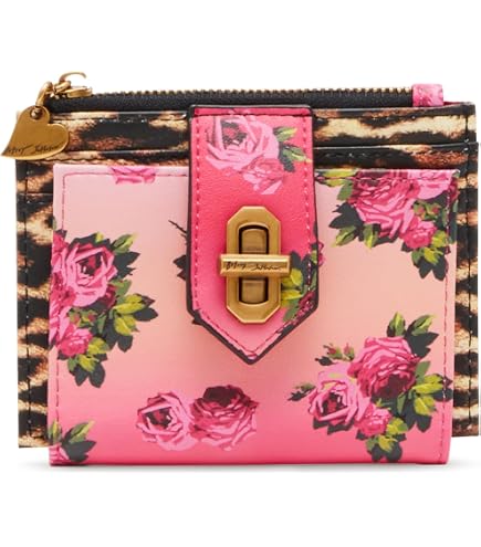 Amazon.com: Betsey Johnson Quilted Heart Zip Around Wallet with