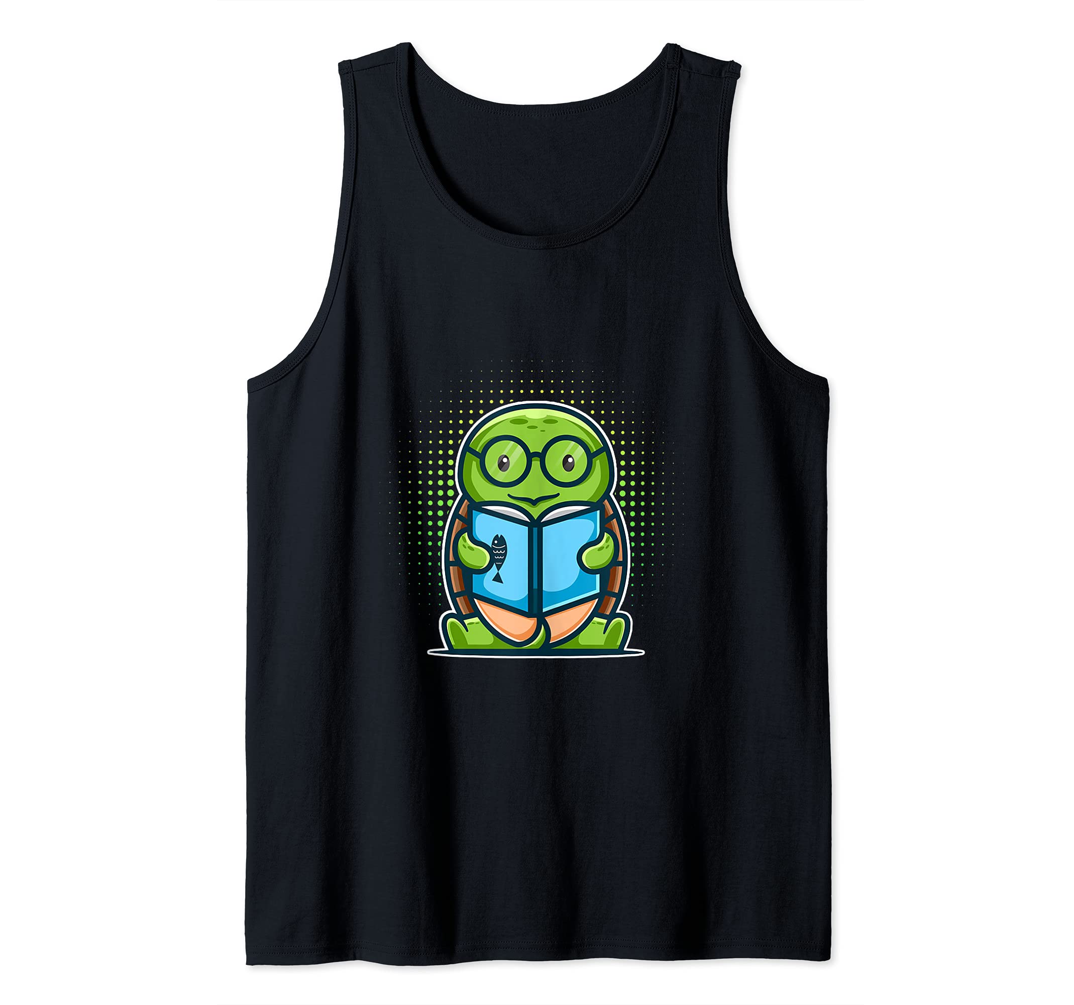 Reading Book Reader Library Shell Reptile Turtles Earth Day Tank Top