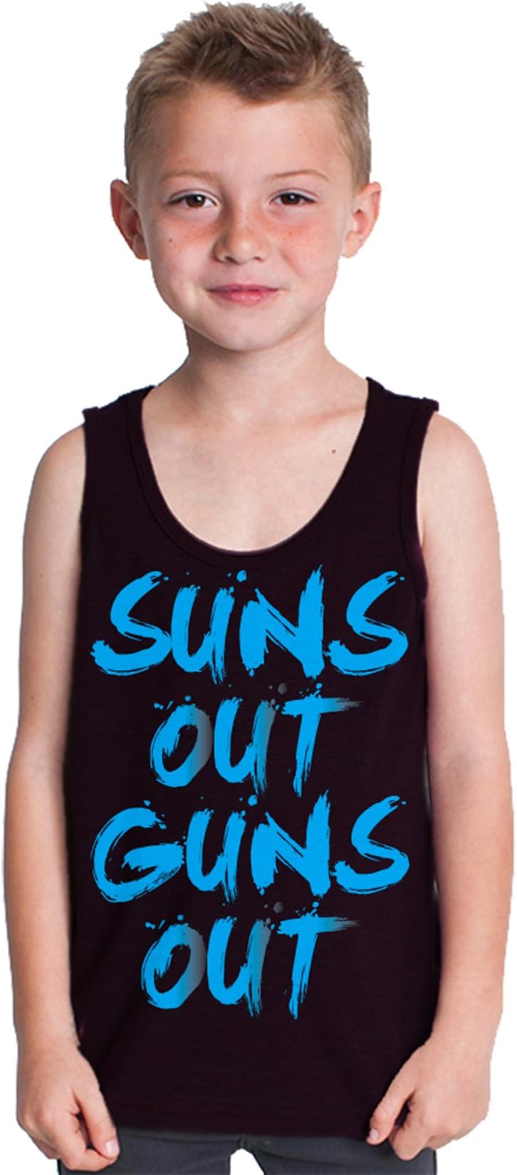 Boy's Tank Top Suns Out Guns Out Summer T Shirt Kids Youth Clothing Funny tee