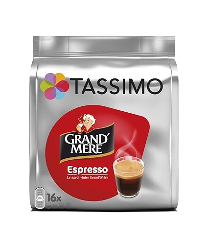 Tassimo Grand Mere Expresso, Espresso, Kräftig, Kaffee, Kaffeekapsel, gemahlener Röstkaffee, 16 T-Discs