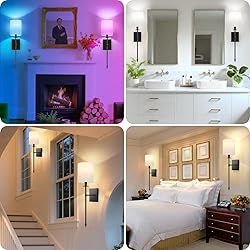 27 inch Battery Operated Wall Sconces Set of 2 with