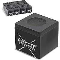 GoSports Premium Pool Cue Chalk Cube 12 Pack - Black Billiards Pool Stick Chalk