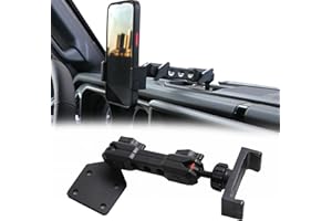 BESTAOO Dash Phone Holder Compatible with 2024 Jeep Wrangler JL 2/4 Door Interior Accessories, 360° Adjustable Cell Phone Mount (Clip)