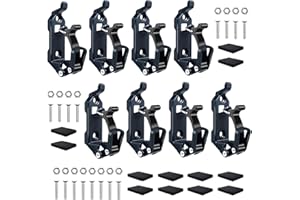 Rtshuok 8Pcs Shovel Mount for Roof Rack, Metal Rubber Clamp Mounting Brackets Kit, Shovel Holder for Truck, Car Accessories for Boats,Military Equipment,Overlanding Gear, Quick Release Axe Tool Holder