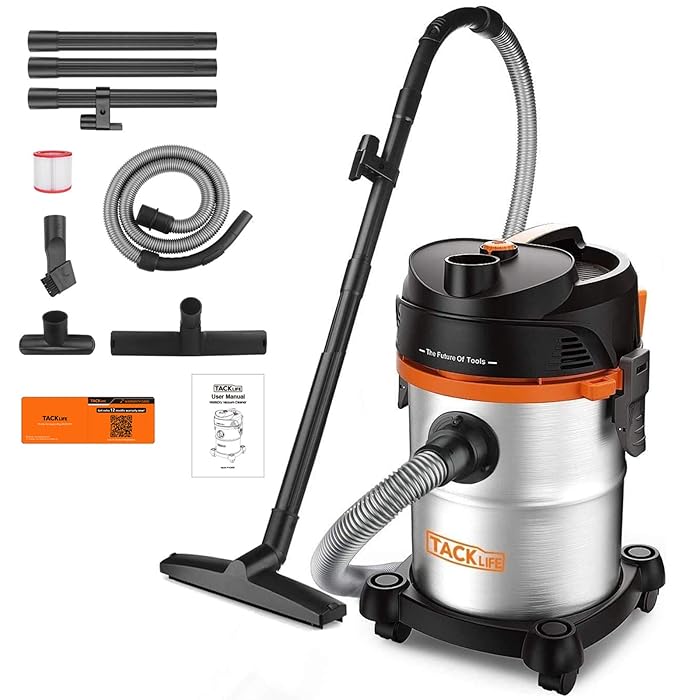 Buy Tacklife 6 Gallon Shop Vacuum 6 Peak Hp, 1200W Wet/Dry Vac, HeavyDuty Shop Vacuum with