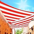 ColourTree 12' x 12' x 17' USA American Flag Sun Shade Sail Right Triangle Canopy Awning Fabric - UV Block UV Resistant Heavy Duty Commercial Grade - Outdoor Patio Carport - (We Make Custom Size)