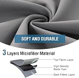 H.Versailtex Blackout Curtains 2 Panels 46x72 Room Darkening Frost Grey view 6