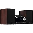 Sharp XL-B530 Micro Component 200W Max Power Wireless Bluetooth Audio Streaming & MP3/CD Player Speaker System + Remote, USB Port, AM/FM Stereo Digital Tuner, Aux Input, Brown Oak