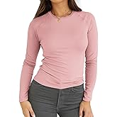 Abardsion 2025 Women Casual Activewear T Shirts Basic Crewneck Raglan Short Sleeve Slim Tight Fit Going Out Tops