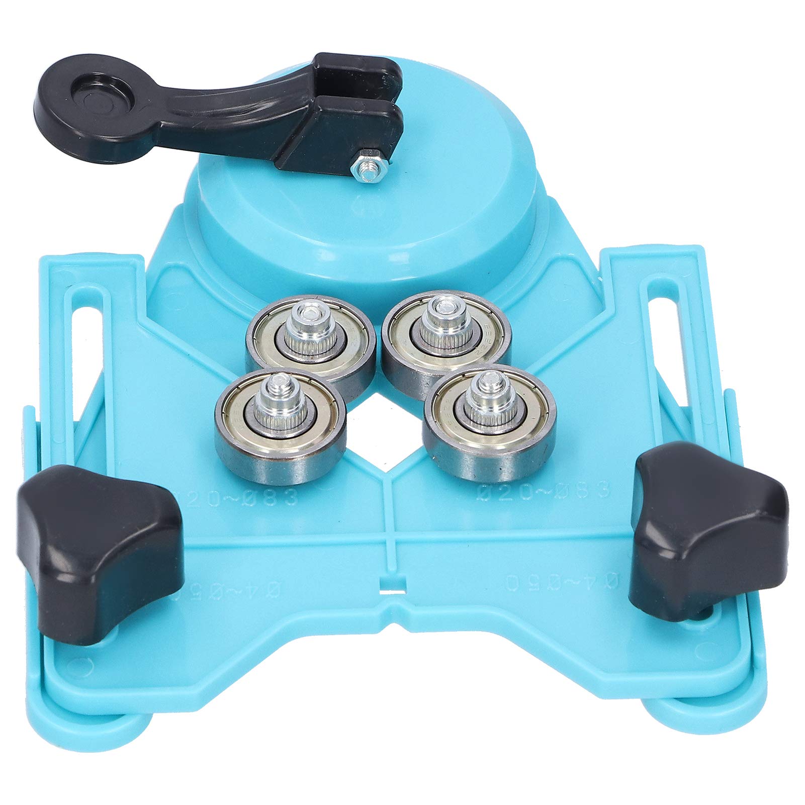 Drill Hole Locator, Hole Saw Guide Jig Mount Adjustable 4mm to 83mm, Punching Positioner with Suction Base Suction Cup for Ceramics, Glass,