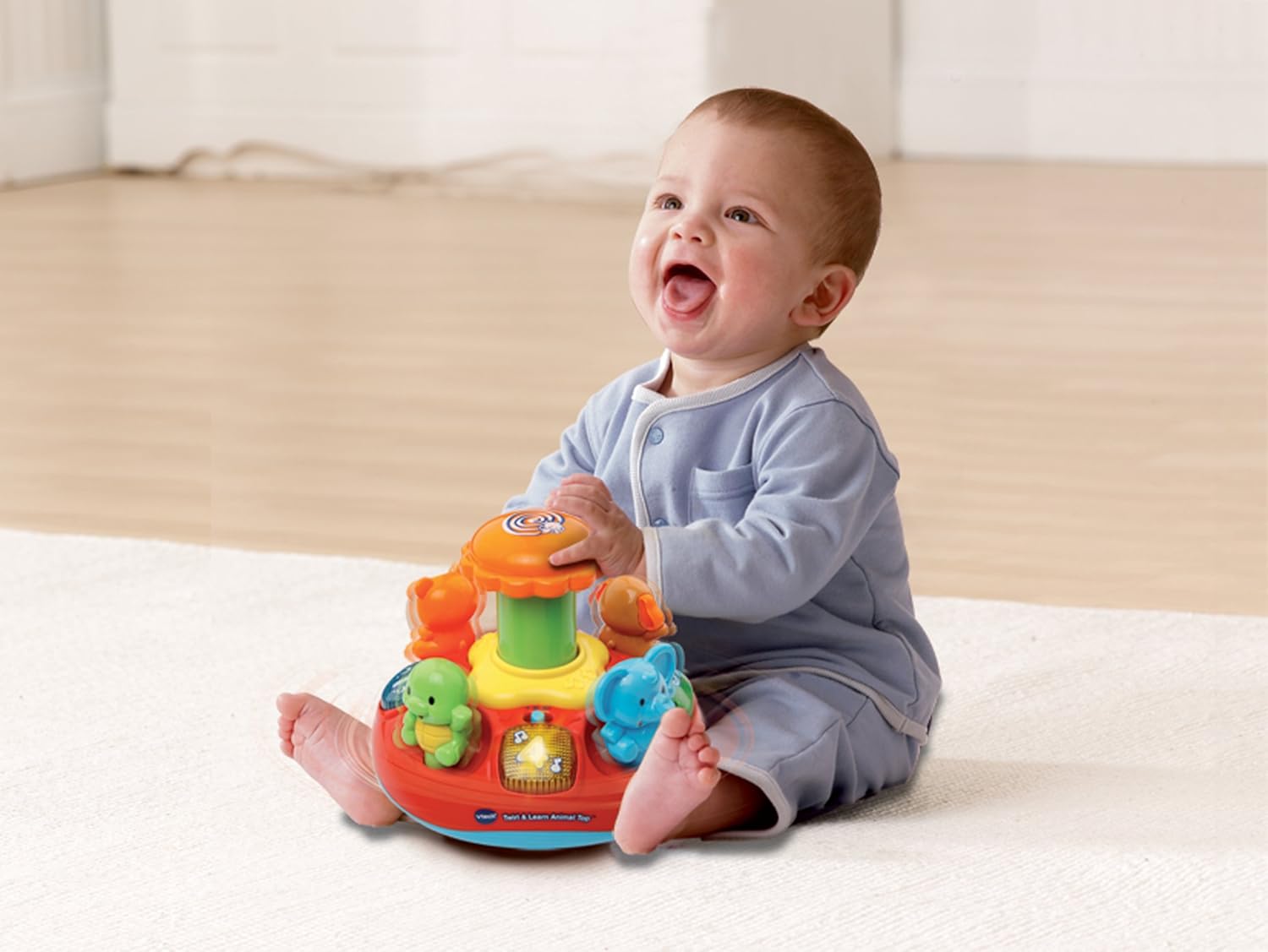 Toupies D Eveil Bebe Puericulture Vtech Bebe Toupie Poussoir Et Jouer Jouet