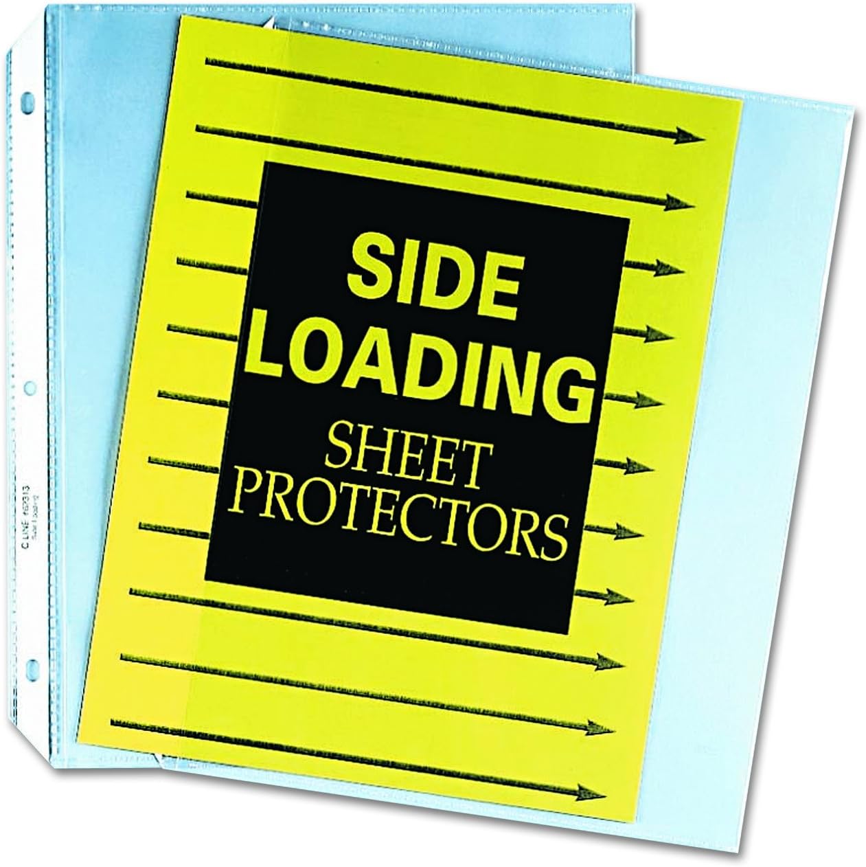 C-Line Side Loading Heavyweight Polypropylene Sheet Protector, Clear, 11 x 8-1/2 Inches, Box of 50 (62313) : Office Products