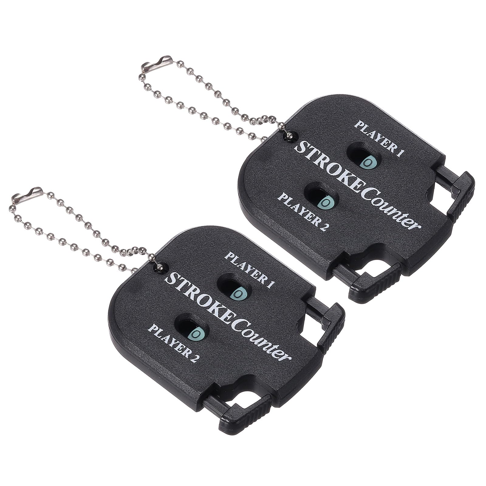 PATIKIL Golf Score Counter, 2 Pack 2 Digits Scoring Keeper Mini Golf Shot Stroke Counter with Key Chain for Golf Game Scorekeeper Outdoor Sport Scoreboard, Black