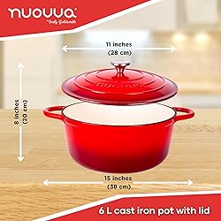 Cast Iron Dutch Oven with Lid – Non-Stick