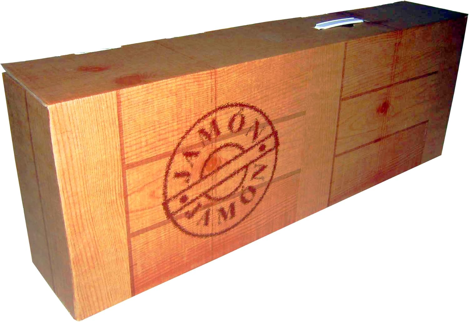 Lote 2 Cajas Jamonera Cartón 850x140x320 Imitación Madera: Amazon.es: Oficina y papelería