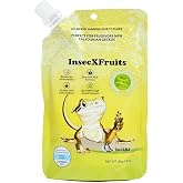 JIAXIDE Crested Gecko Food, Banana Insects &amp; Fruits, Complete Reptile Diet Made with Fresh Insects 2.82oz