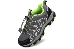 Eggseed Boys Girls Hiking Trail Shoes Waterproof Slip Resistant Outdoor Trekking Walking Running Sneakers(Little/Big Kids)