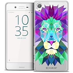 Sony Xperia X Case, Ultra Slim Polygon Animal Lion