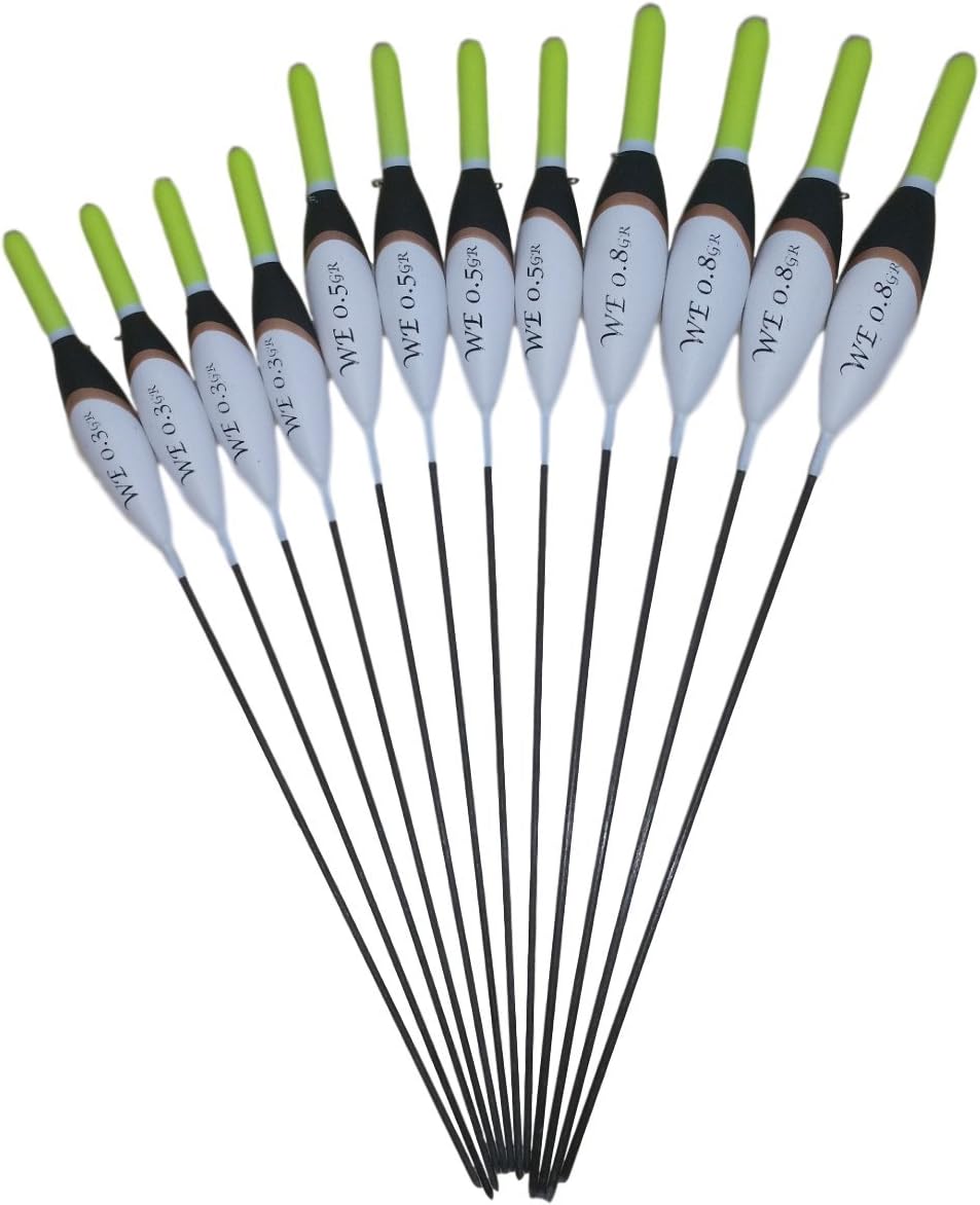 12 x Assorted Pole Floats (Pack 303Y12)
