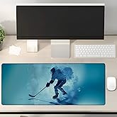 Turamurra Ice Hockey Player Gaming Mouse Pad Gifts 31.5" x 11.8", Non-Slip Rubber Base MousePads for Computers Laptop School Office Home Accessories Decor, Mouse Pad, Keyboard Desk Mat